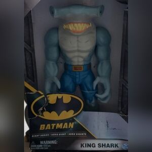 Batman King Shark Action Figure in Blue and Gray. Damaged Packaging